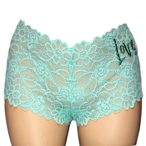 *3 for $30!* Victorias Secret Mint Green Love Angel Boyshort Shortie Panty S NWT